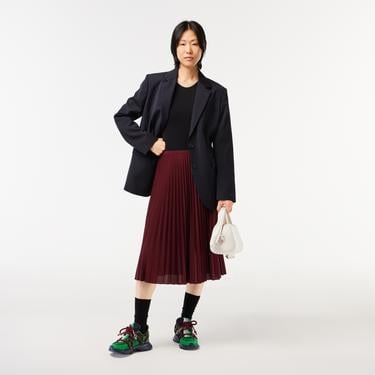  Kadın Loose Fit Bordo Etek