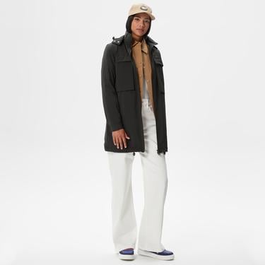  Kadın Kapüşonlu Haki Mont