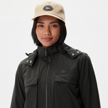  Kadın Kapüşonlu Haki Mont