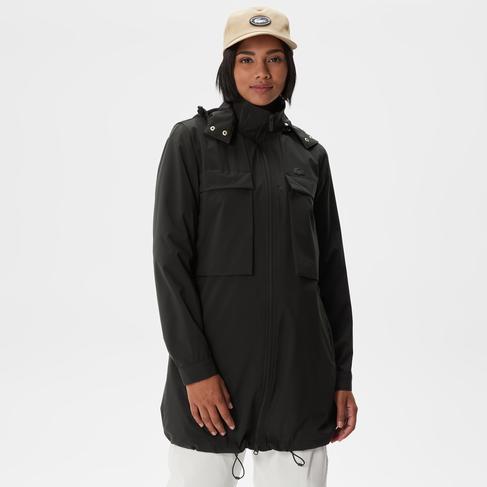  Kadın Kapüşonlu Haki Mont