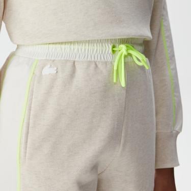  Kadın Jogger Desenli Beyaz Eşofman Altı