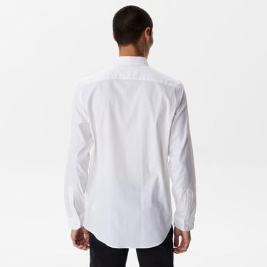  Lacoste Erkek Slim Fit Düğmeli Yaka Beyaz Gömlek