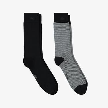  Lacoste Erkek Çizgili Siyah Çorap