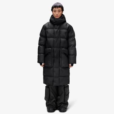  Rains Alta Long Puffer Unisex Siyah Mont