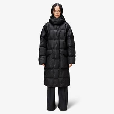  Rains Alta Long Puffer Unisex Siyah Mont