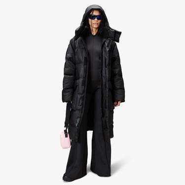  Rains Alta Long Puffer Unisex Siyah Mont