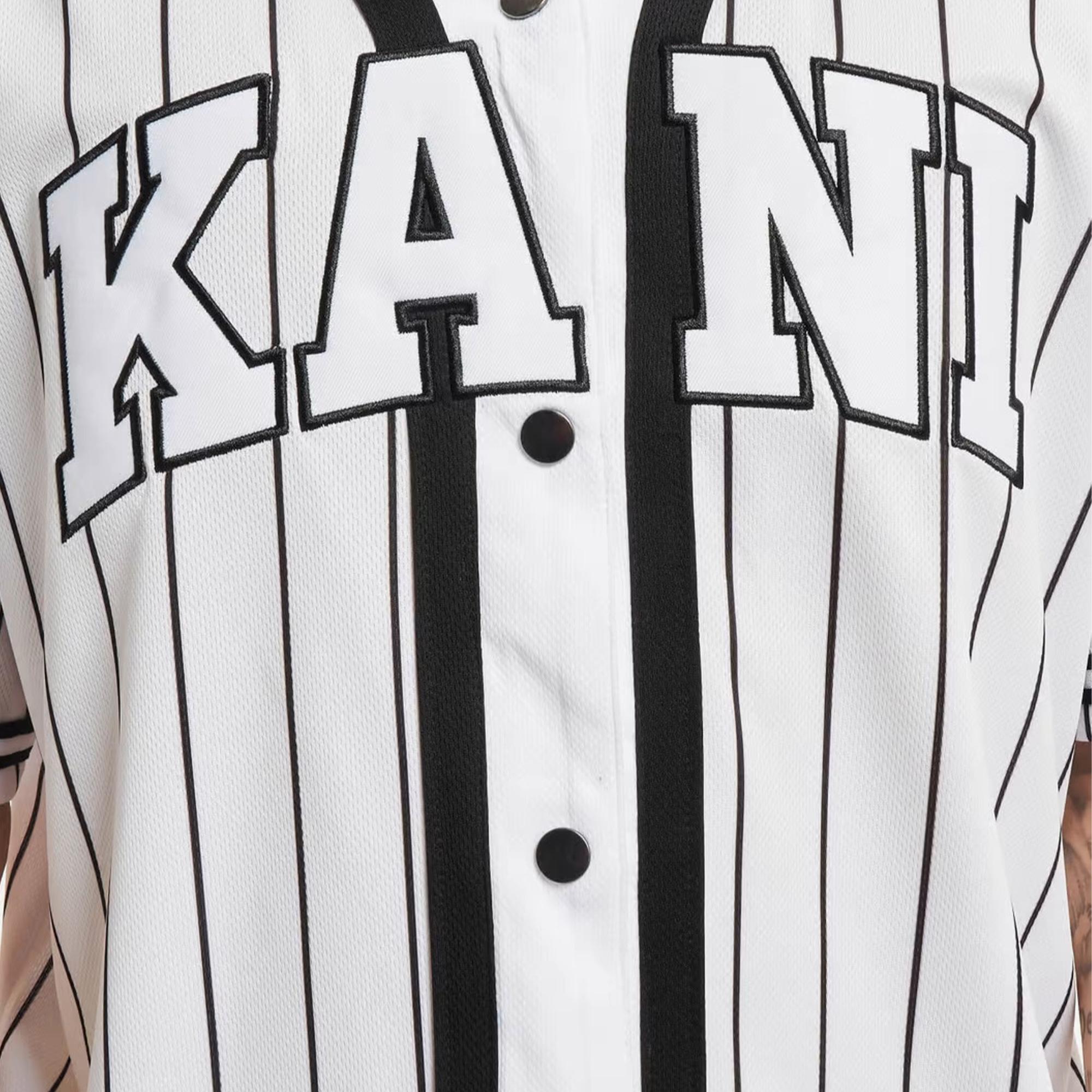Karl Kani Serif Pinstripe Baseball Erkek Beyaz Gömlek