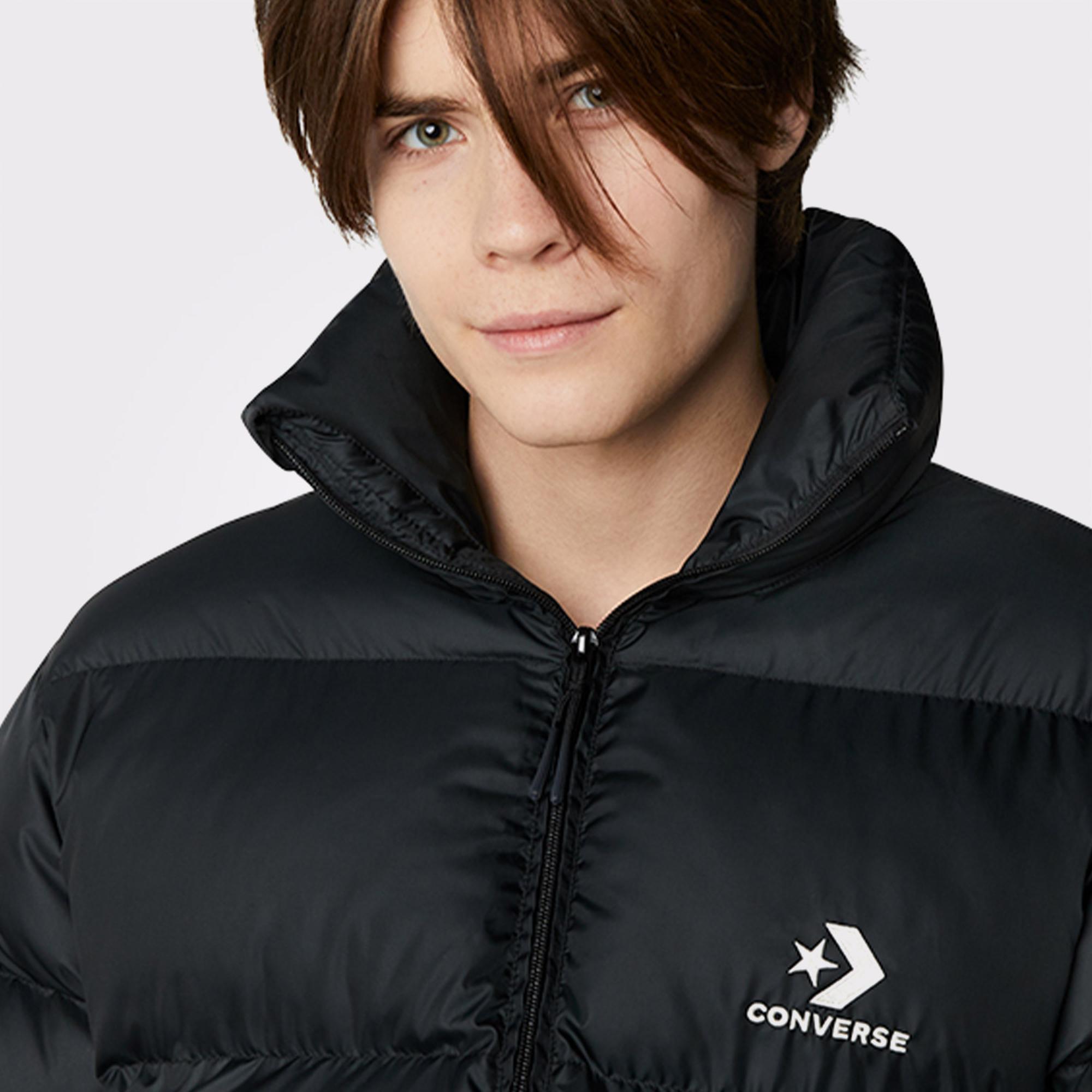 Converse Patch Pocket Puffer Erkek Siyah Mont