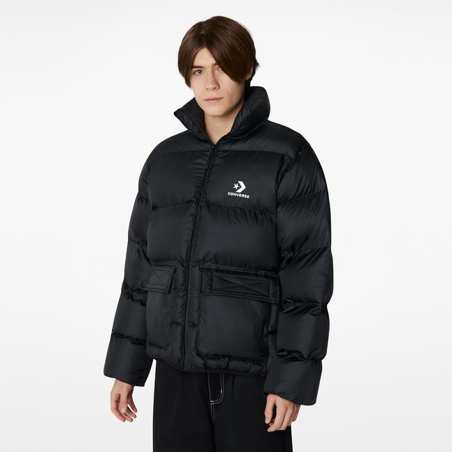  Converse Patch Pocket Puffer Erkek Siyah Mont