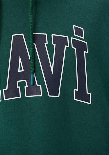  Mavi Mavi Logo Baskılı Kapüşonlu Yeşil Sweatshirt 067149-71874
