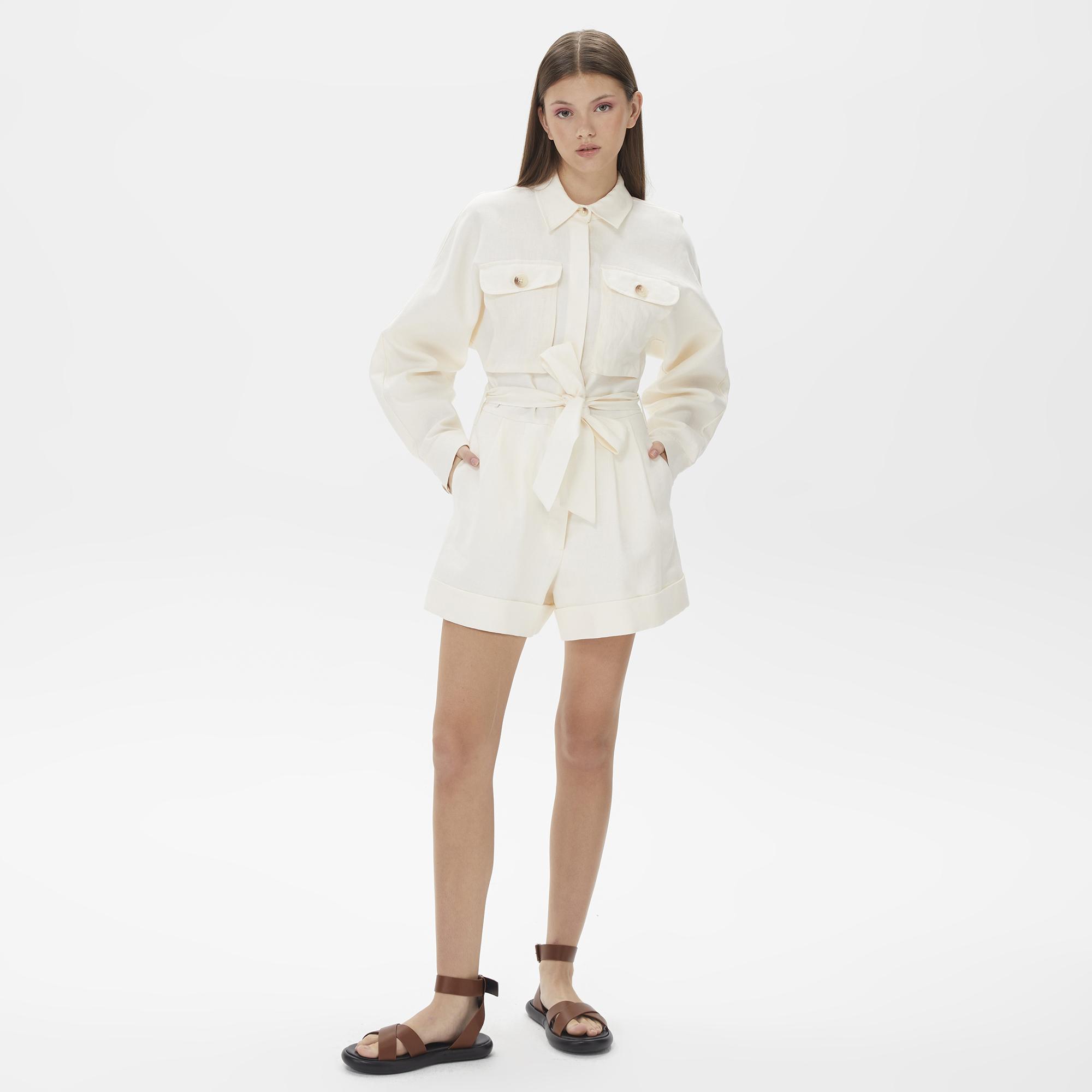 Dahlia Bianca Dakota Kadın Beyaz Tulum