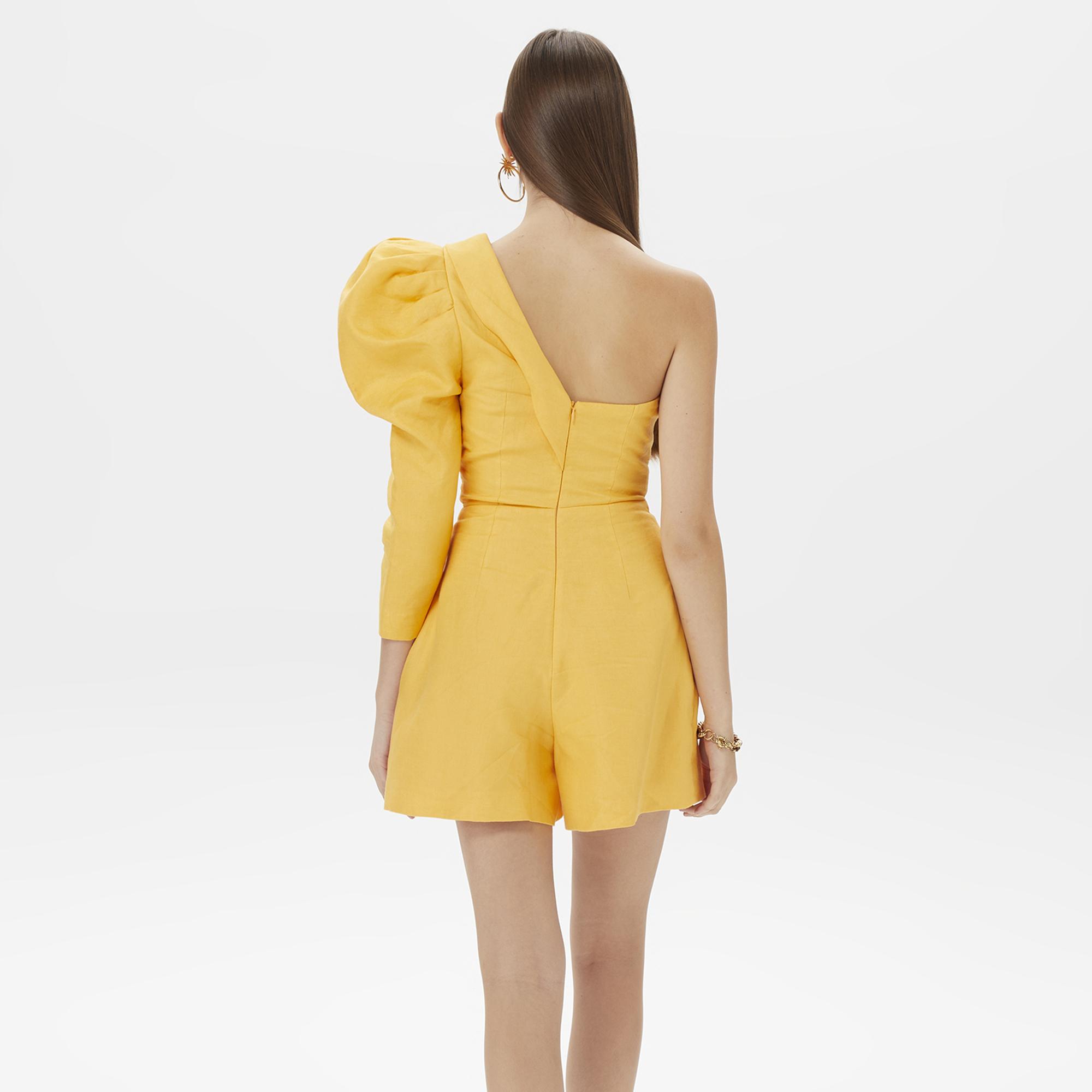 Dahlia Bianca Barbara Kadın Sarı Tulum