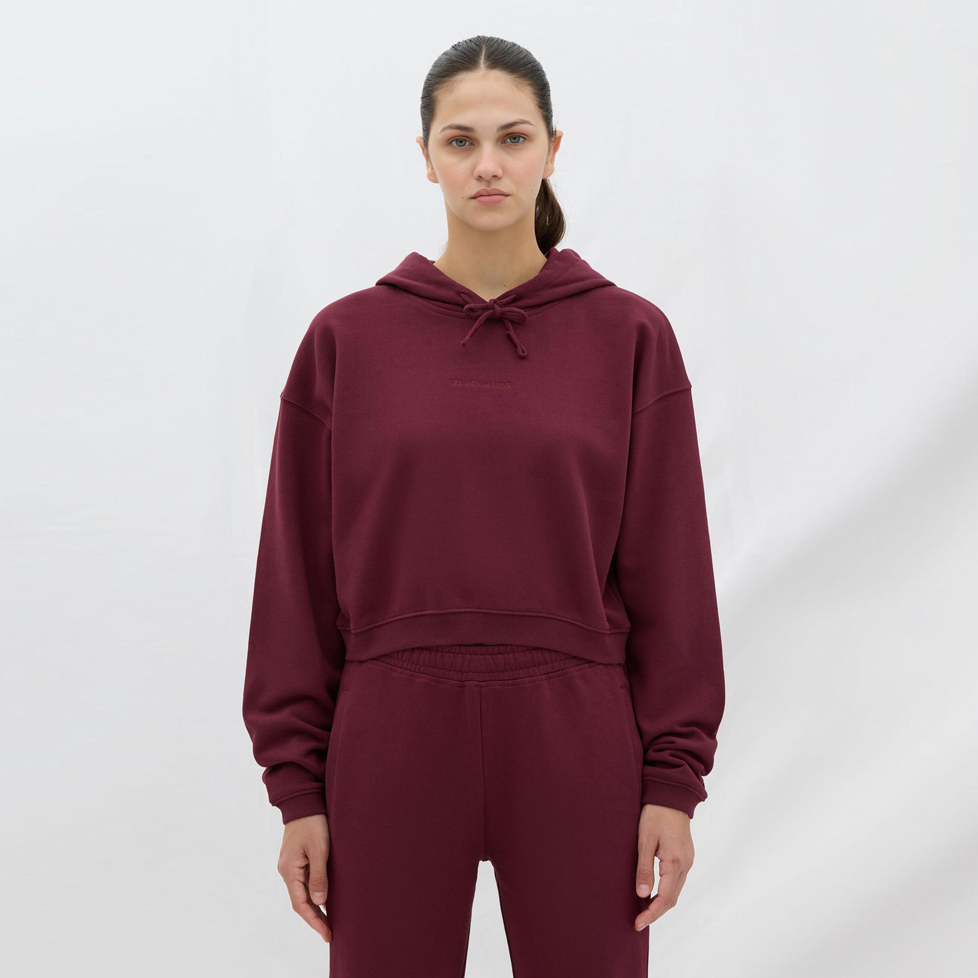 Les Benjamins Essential Kadın Bordo Hoodie