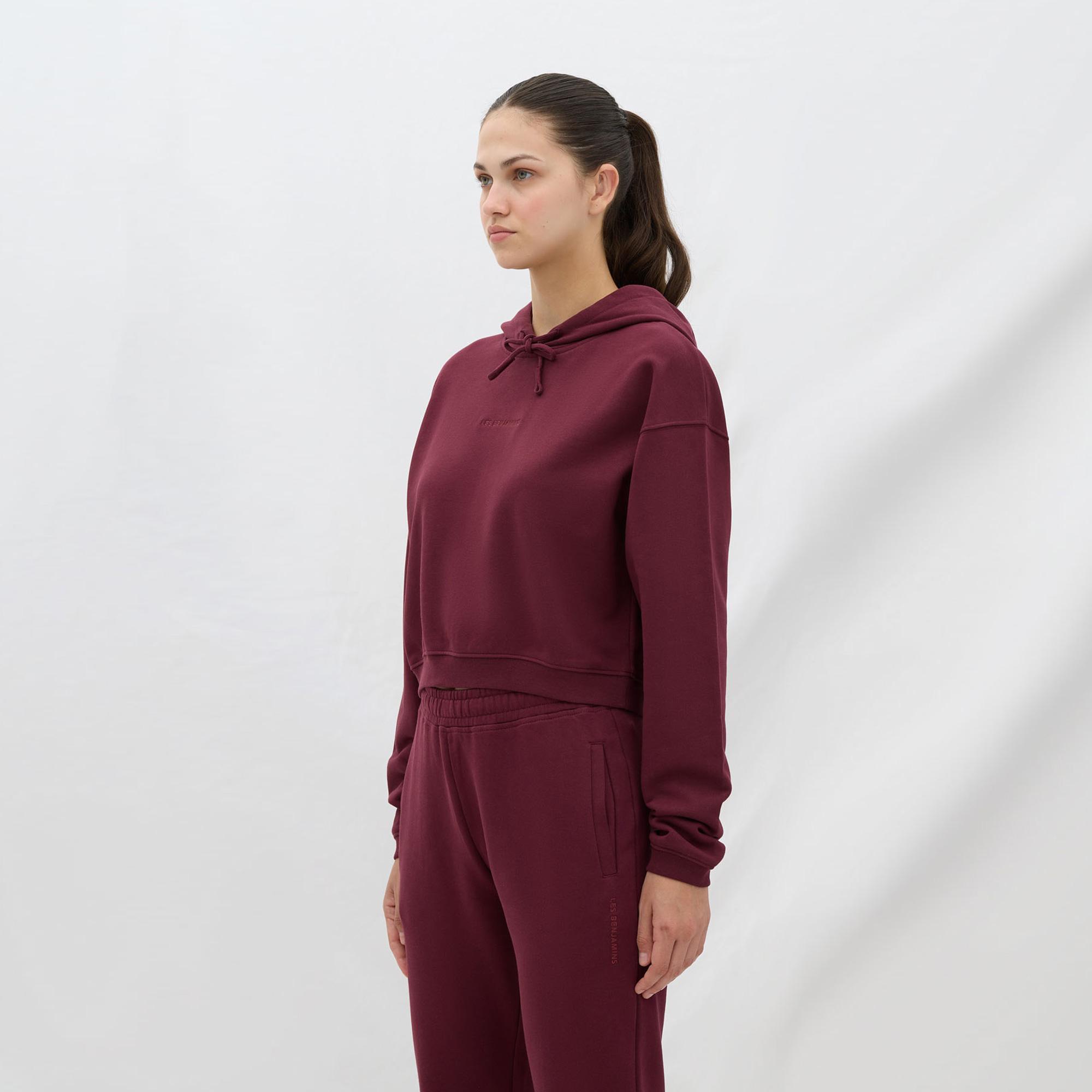 Les Benjamins Essential Kadın Bordo Hoodie