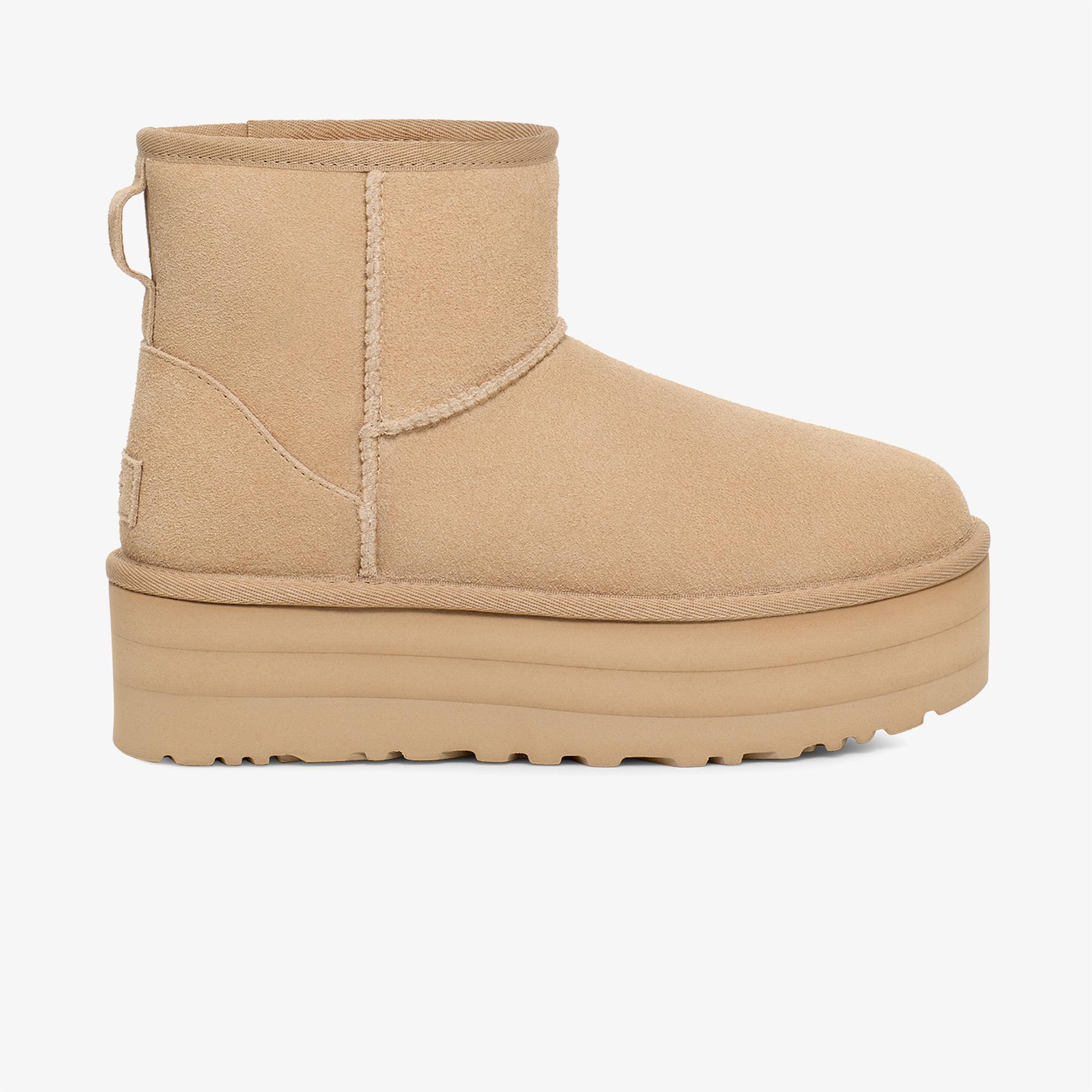 UGG Classic Mini Platform Kadın Krem Rengi Bot