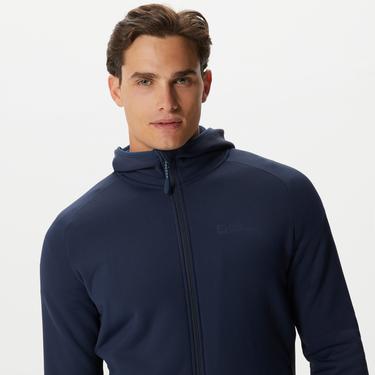  Jack Wolfskin Baiselberg Hooded Erkek Lacivert Polar Ceket