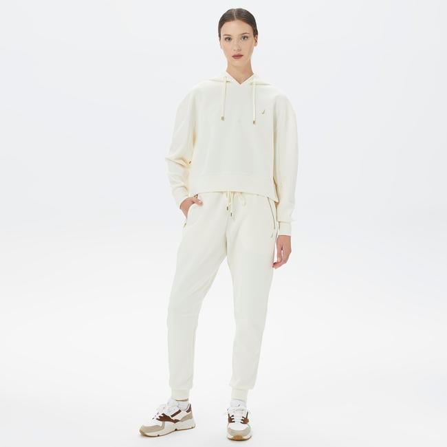  Nautica Kadın Kırık Beyaz Relaxed Fit Eşofman Altı