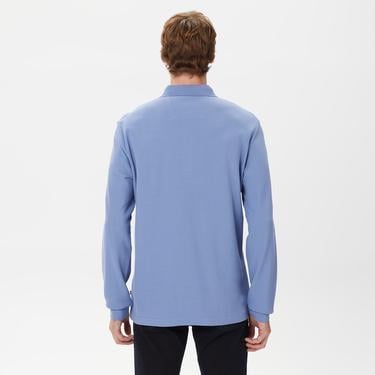  Nautica Erkek Mavi Classic Fit Uzun Kollu Polo