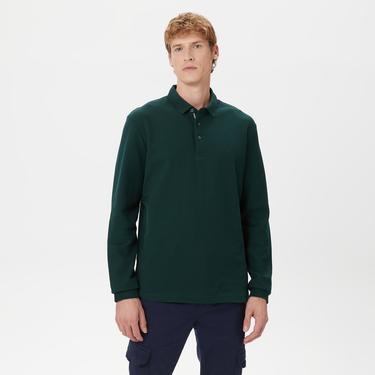  Nautica Erkek Yeşil Classic Fit Uzun Kollu Polo Yaka T-Shirt