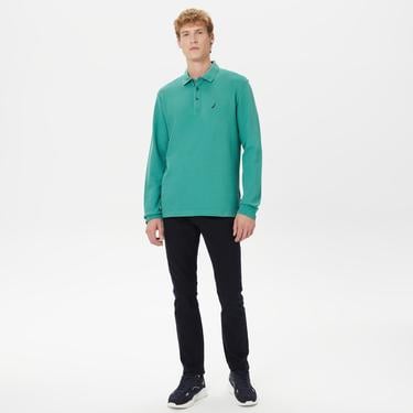  Nautica Erkek Yeşil Classic Fit Uzun Kollu Polo