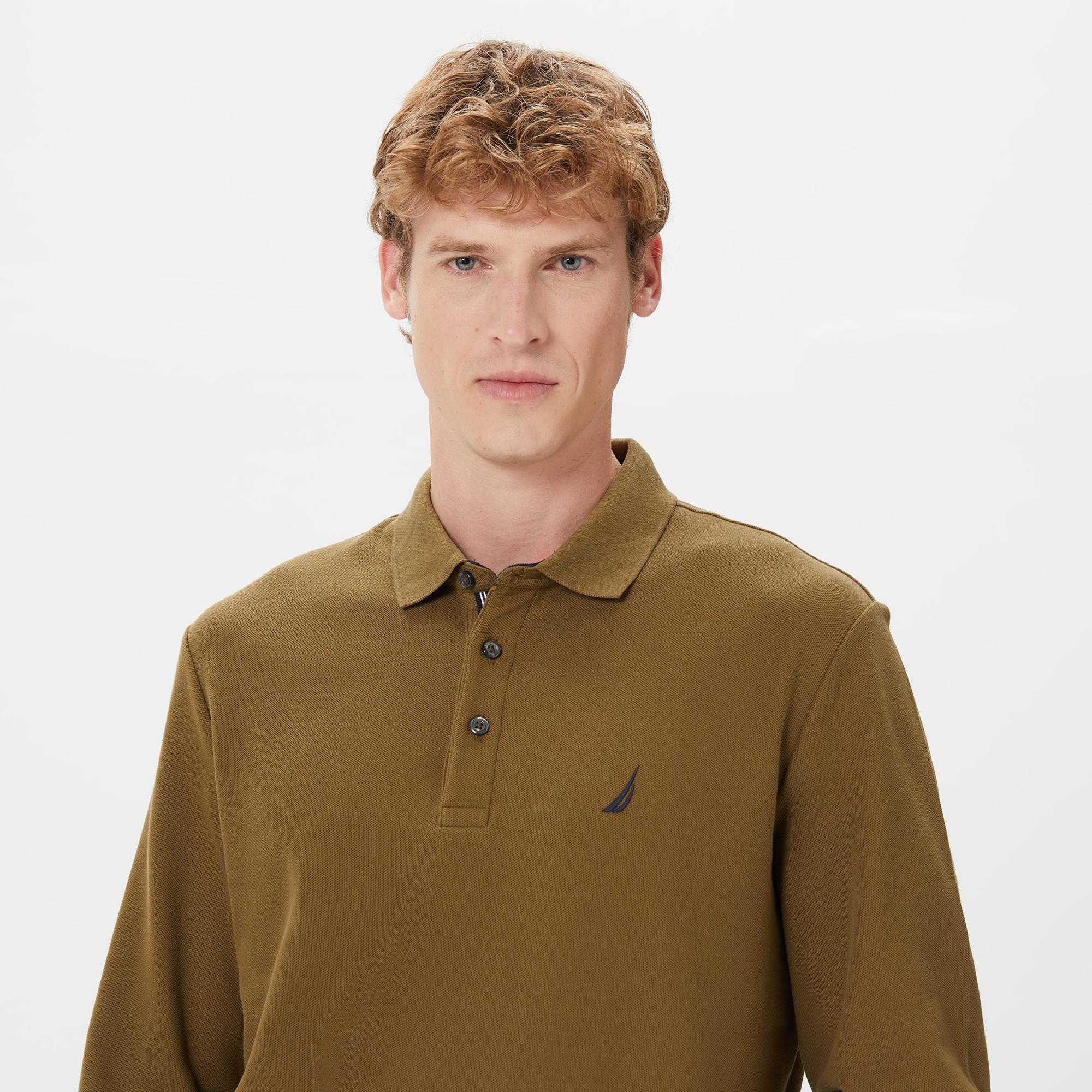 Nautica Erkek Yeşil Classic Fit Uzun Kollu Polo