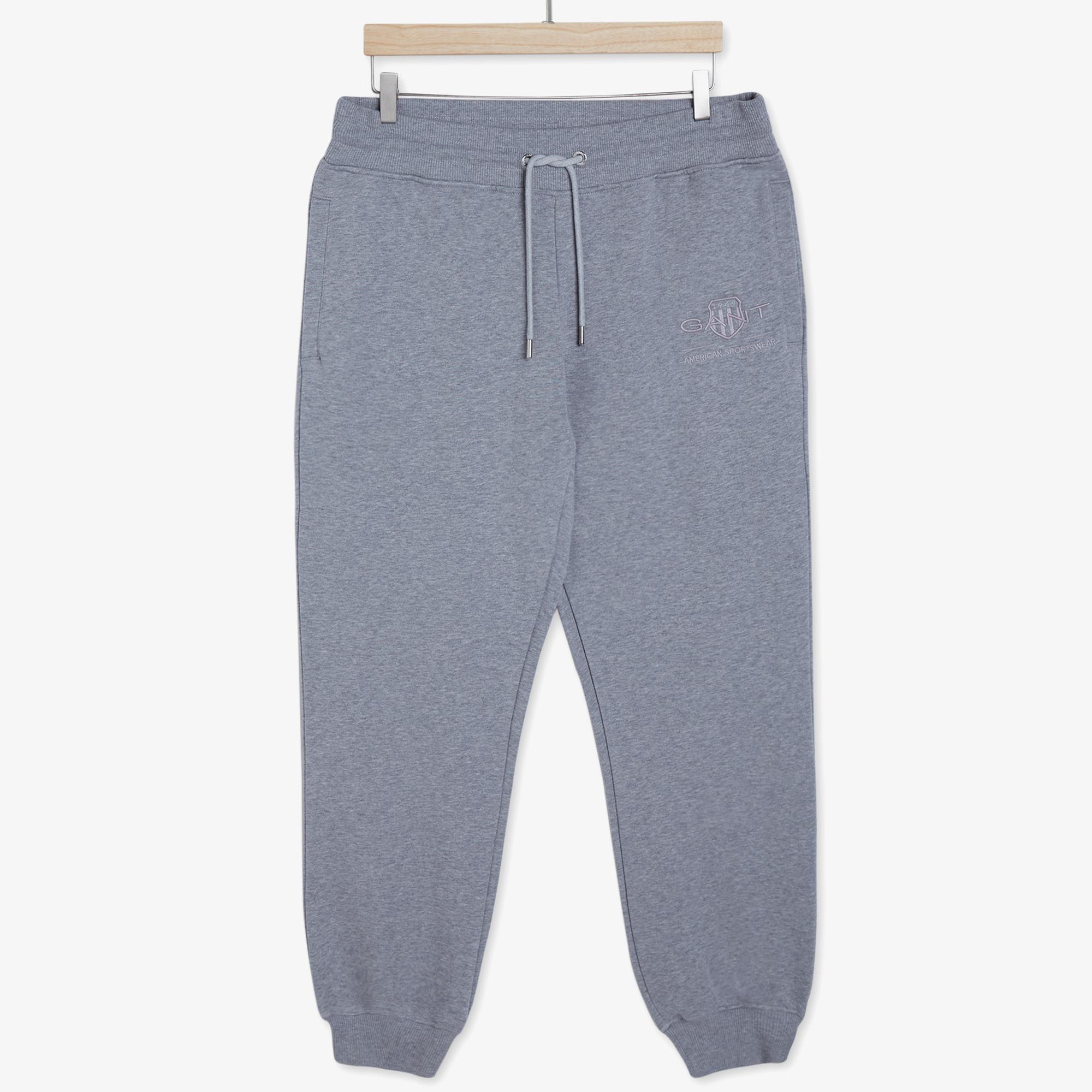 GANT Erkek Gri Regular Fit Logolu Eşofman Altı