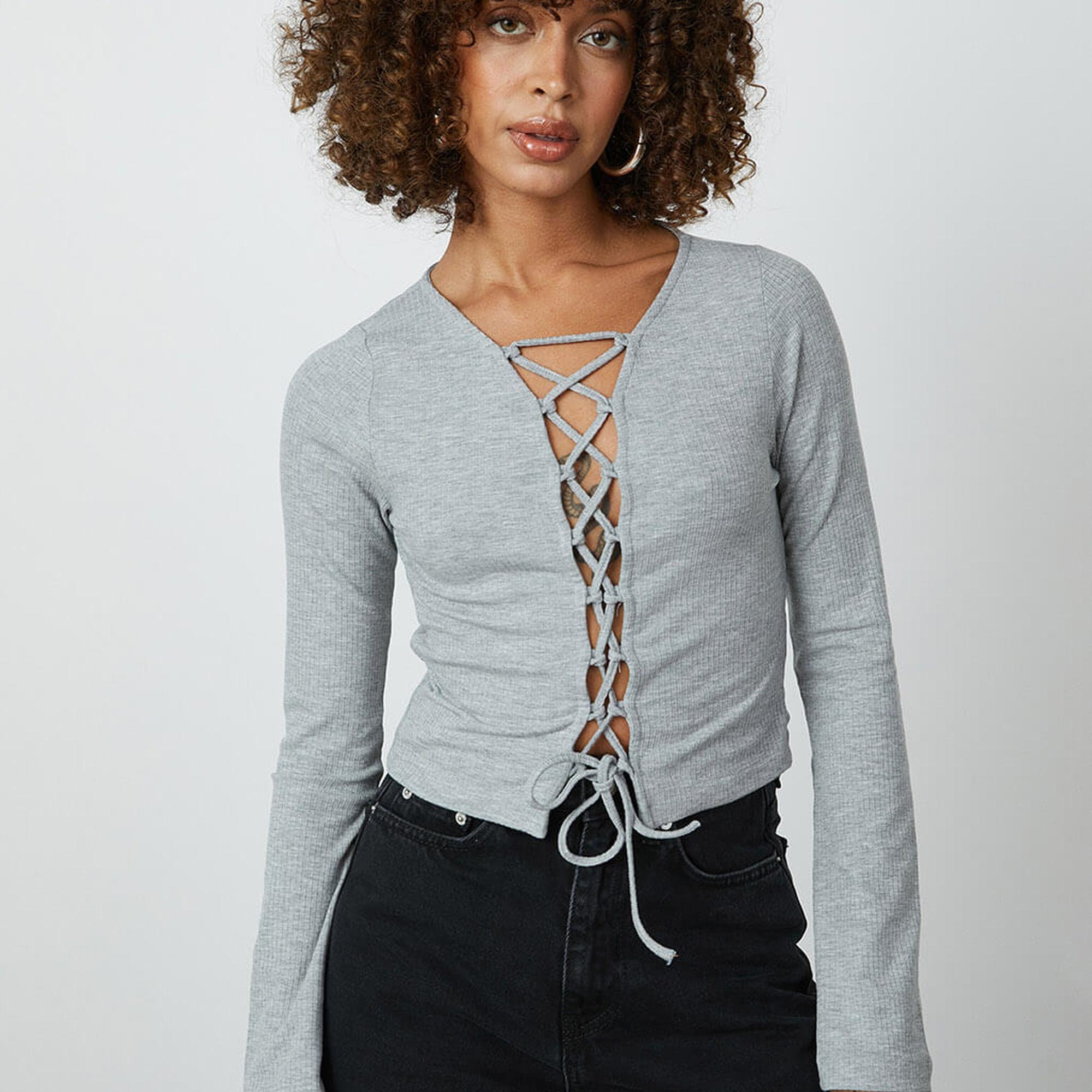 Önden Bağlamalı Bluz