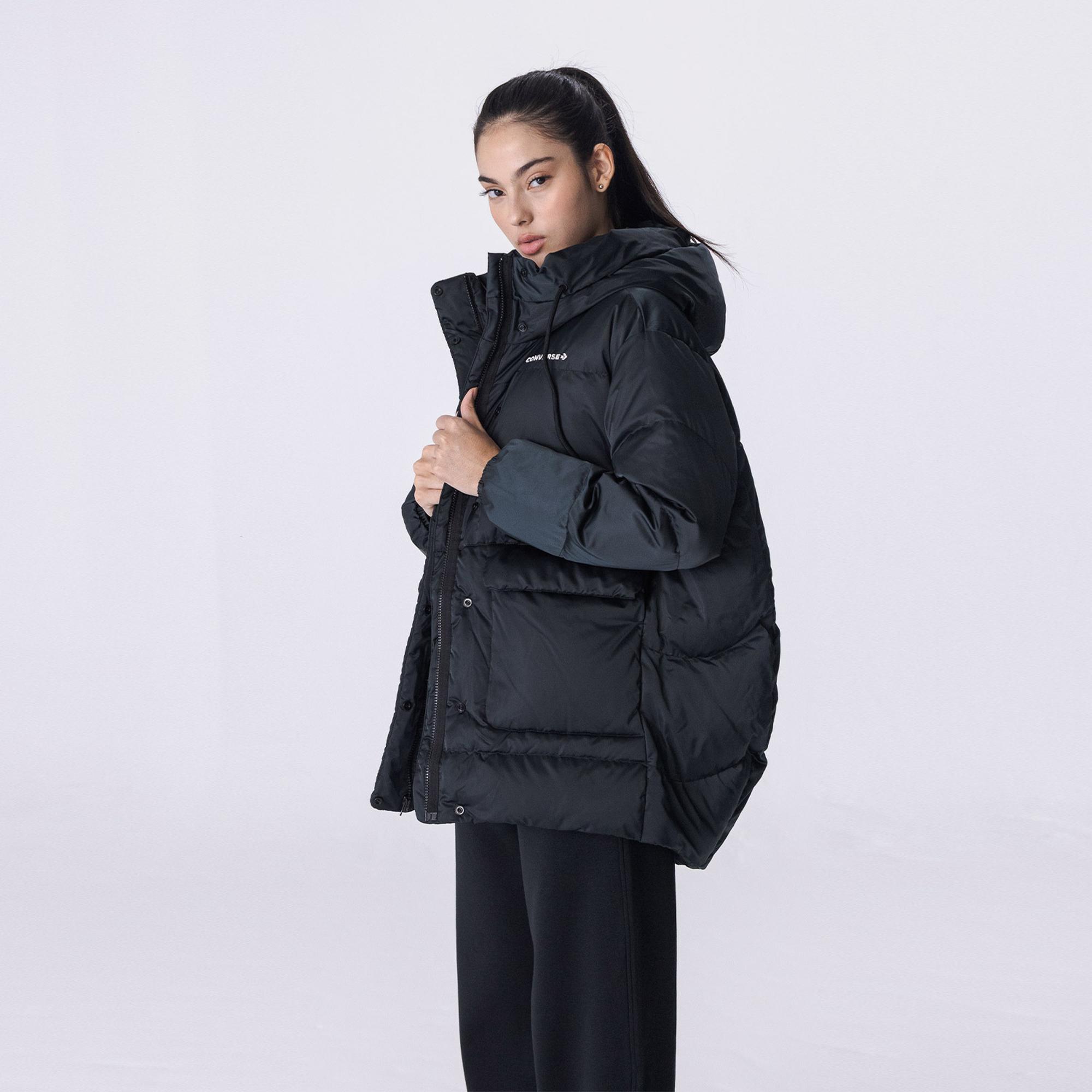 Converse Fashion Mid Down Kadın Siyah Mont