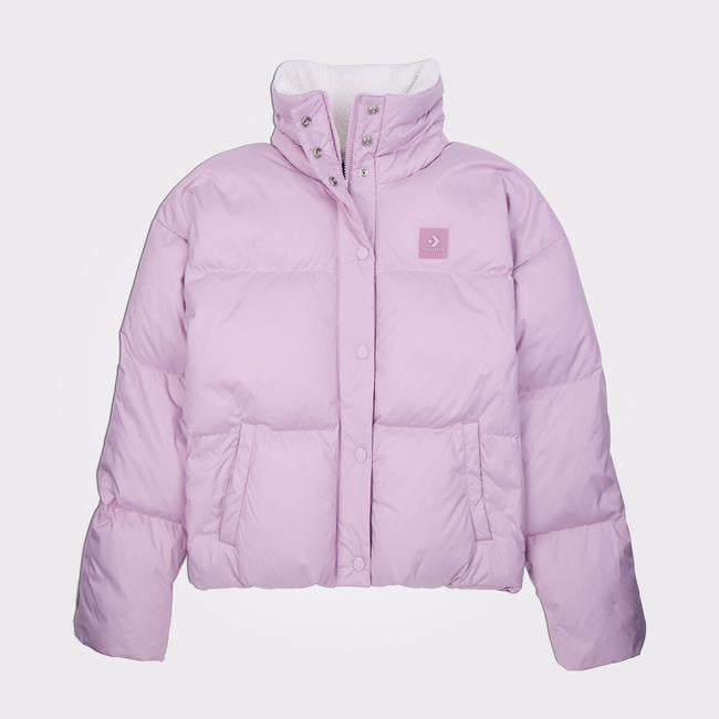  Converse Down Puffer Kadın Lila Ceket