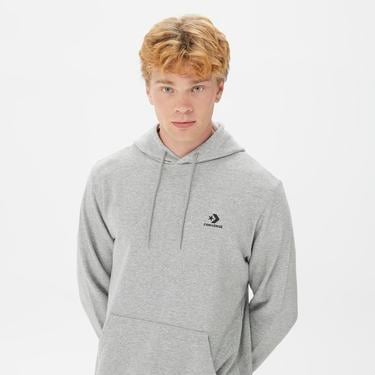  Converse Go-To Unisex Kapüşonlu Gri Hoodie