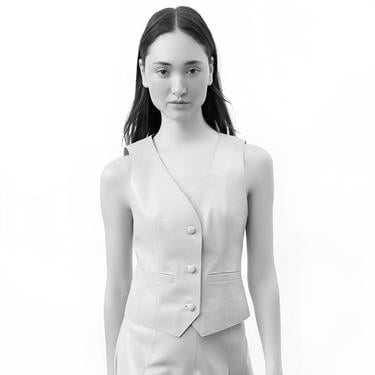  Itala Siyah Kadın Deri Yelek