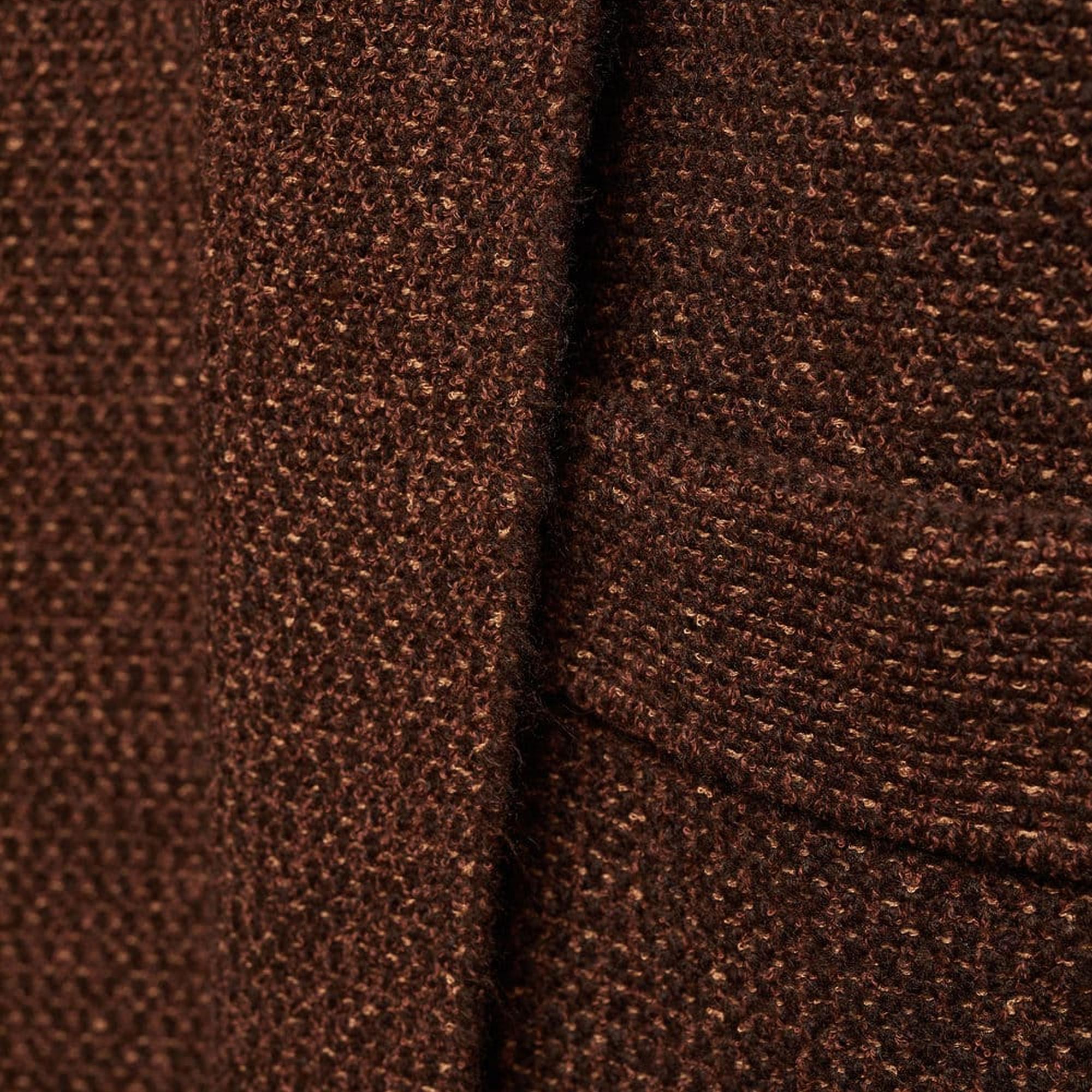 Mango Kadın Cepli Oversize Triko Palto Kahverengi