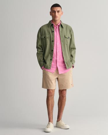  GANT Erkek Pembe Regular Fit Keten Gömlek