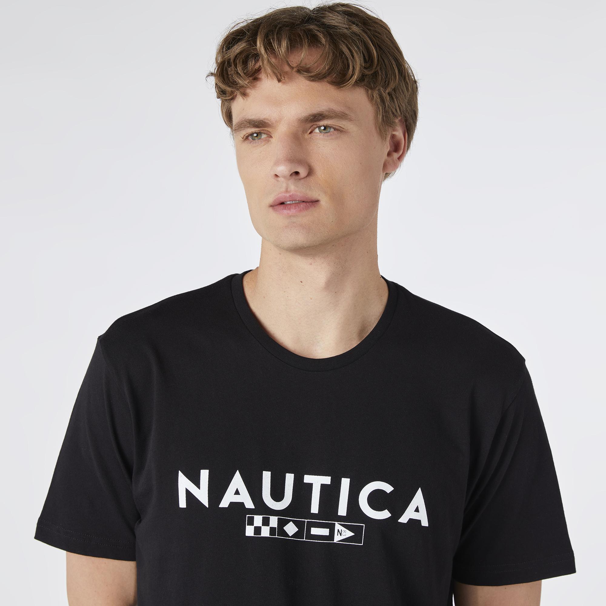 Nautica Erkek Siyah Kısa Kollu Standart Fit T-Shirt