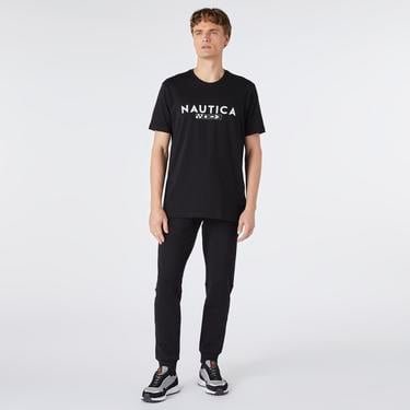  Nautica Erkek Siyah Kısa Kollu Standart Fit T-Shirt