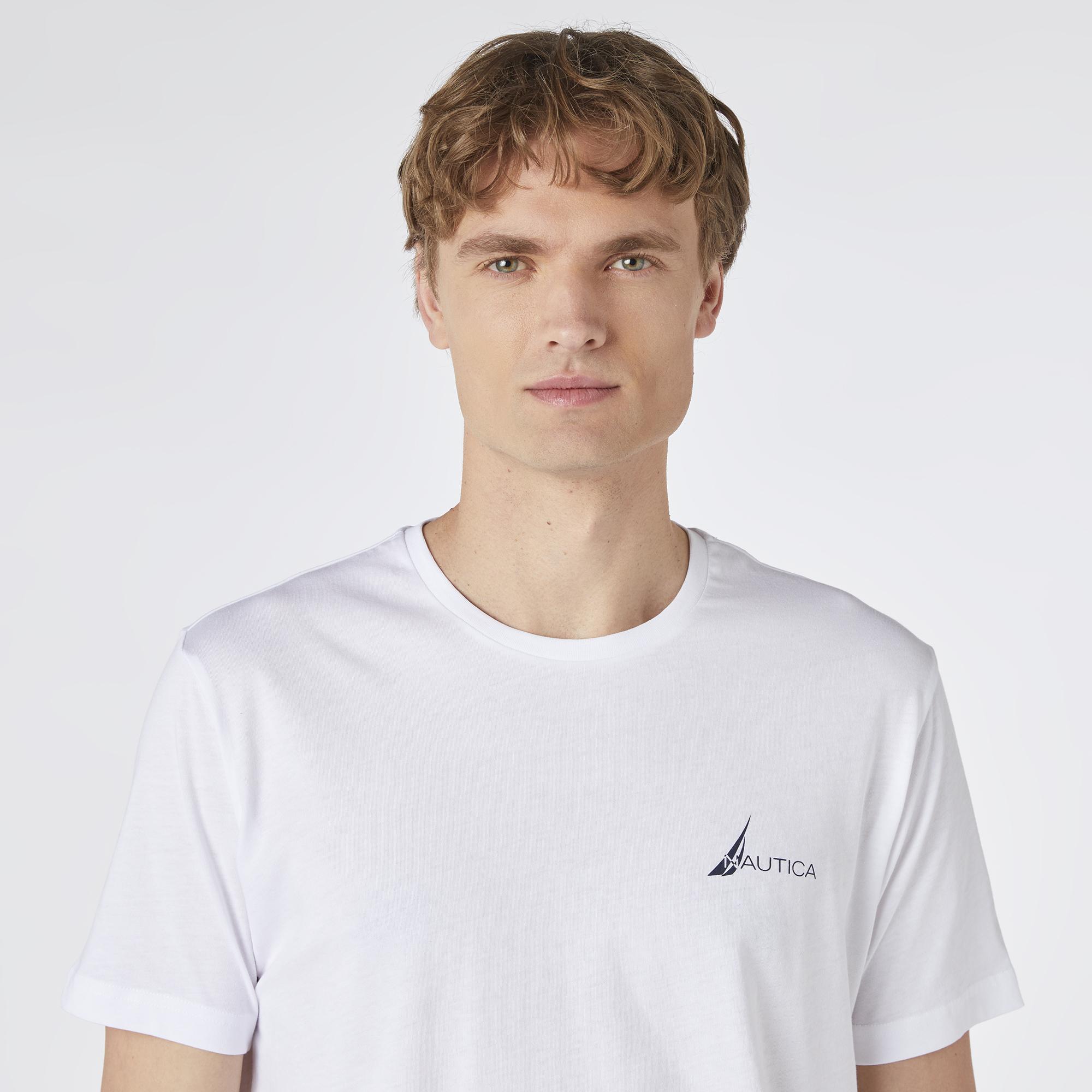 Nautica Erkek Beyaz Standart Fit T-Shirt