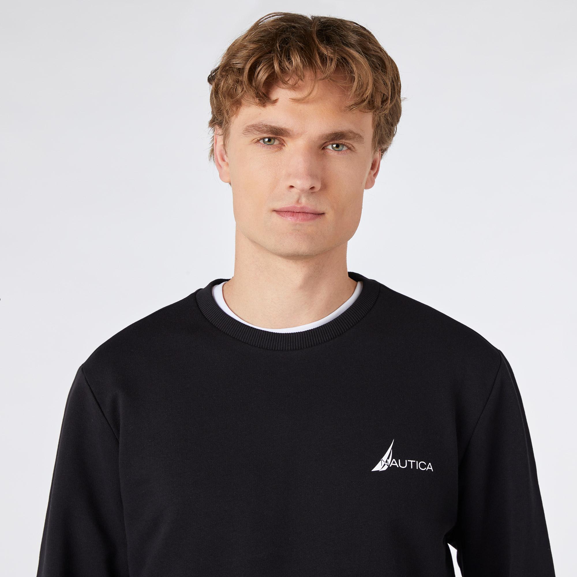 Nautica Erkek Siyah Standart Fit Sweatshirt