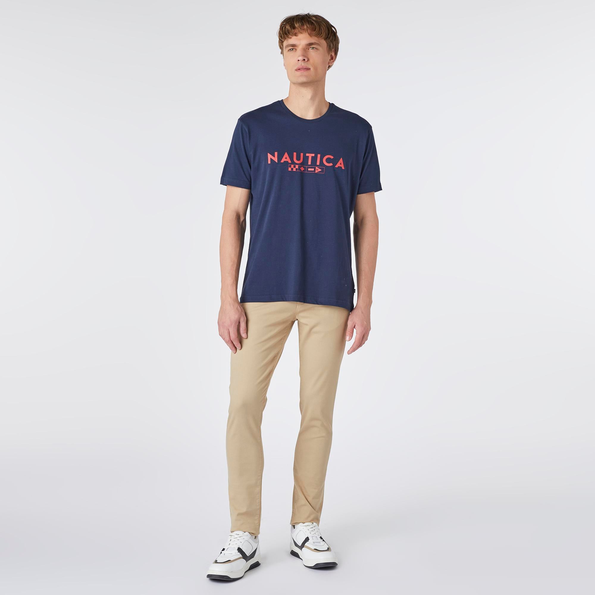 Nautica Erkek Lacivert Kısa Kollu Standart Fit T-Shirt