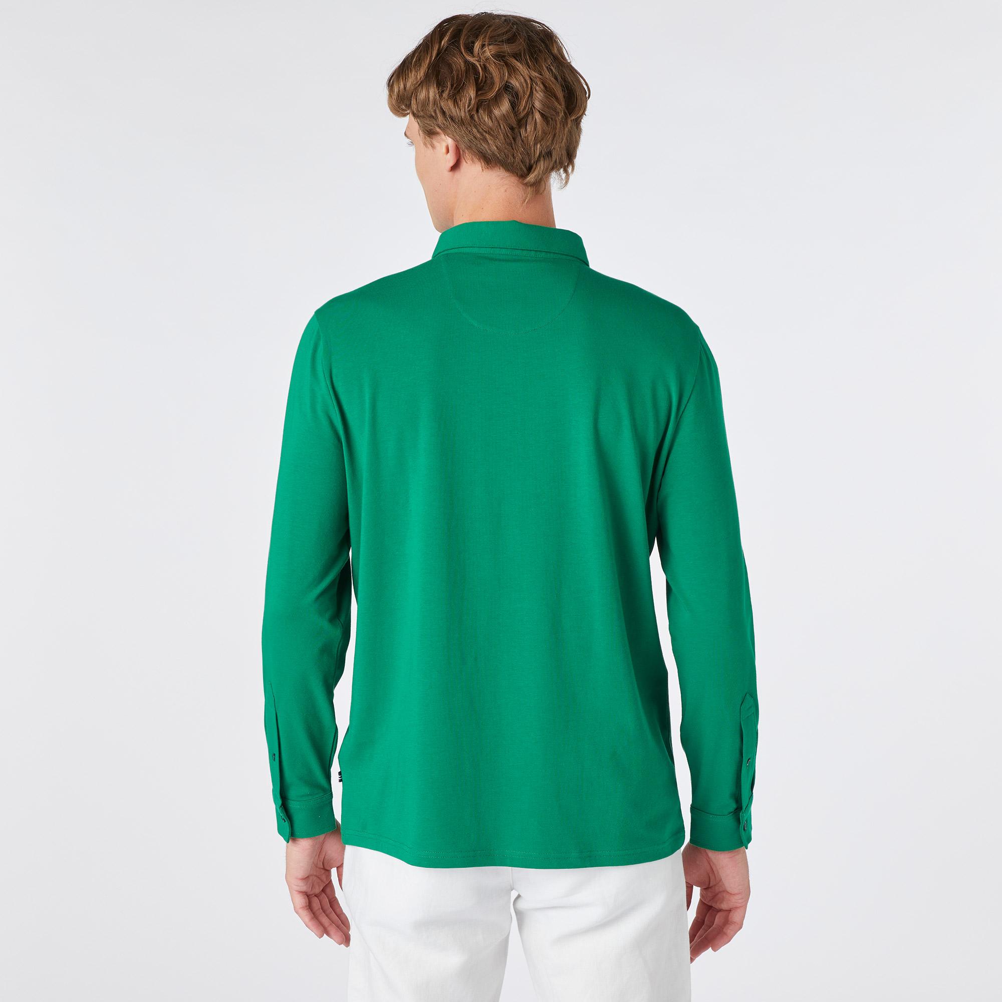 Nautica Erkek Yeşil Uzun Kollu Polo