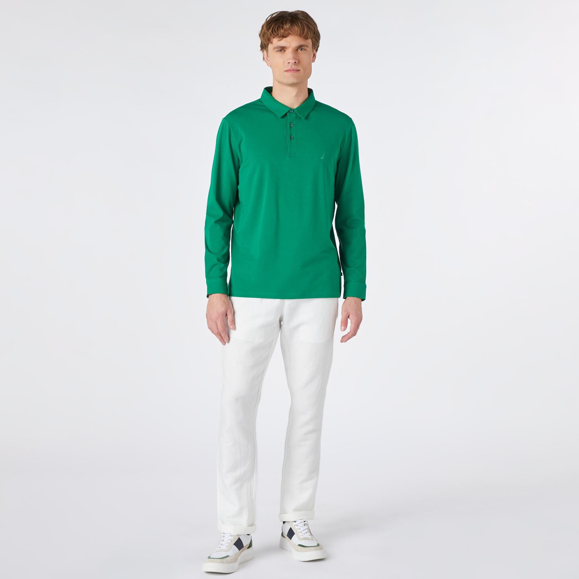 Nautica Erkek Yeşil Uzun Kollu Polo