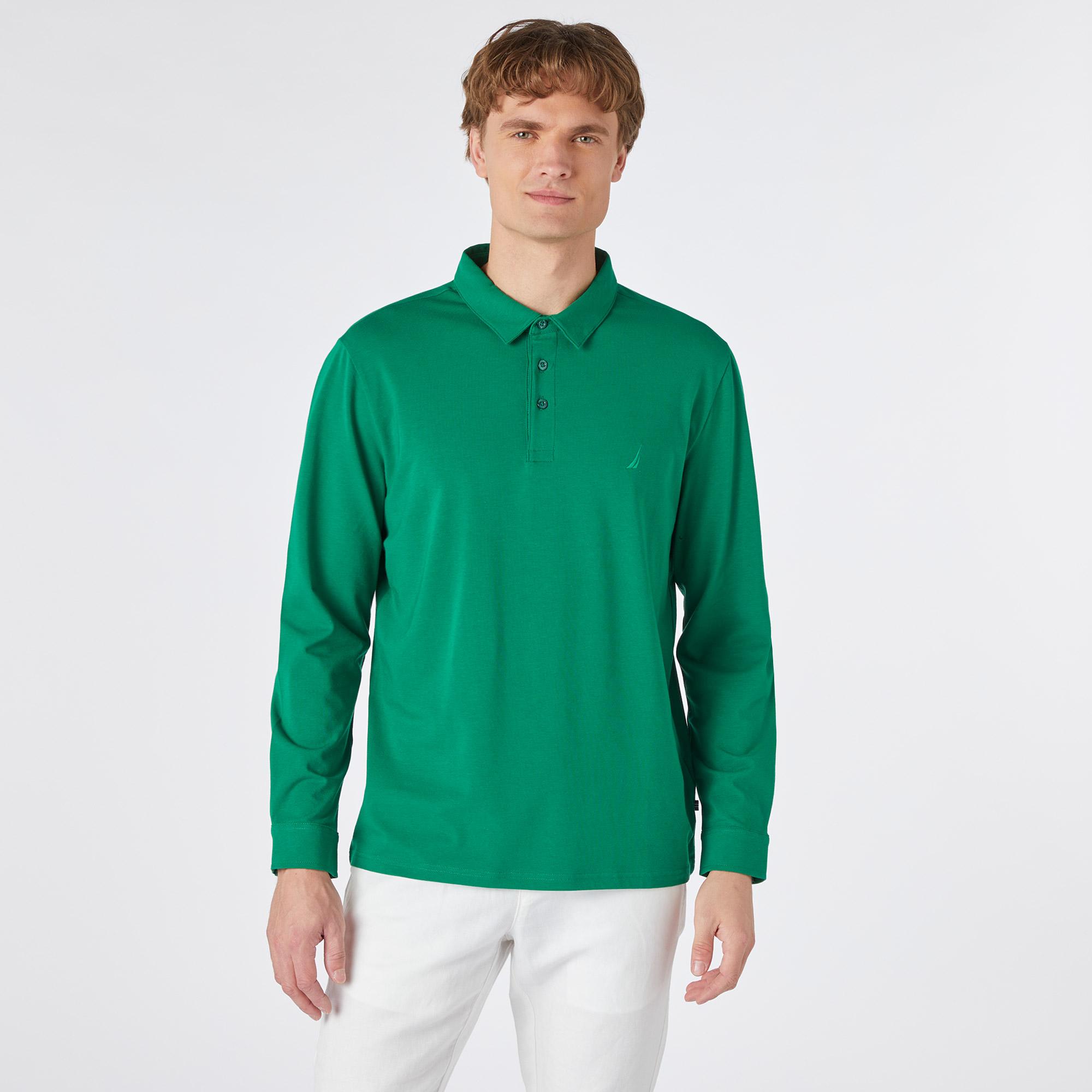 Nautica Erkek Yeşil Uzun Kollu Polo