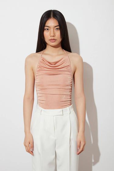  Sırtı Bağcık Detaylı Bodysuit