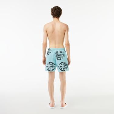  Erkek Baskılı Yeşil Şort