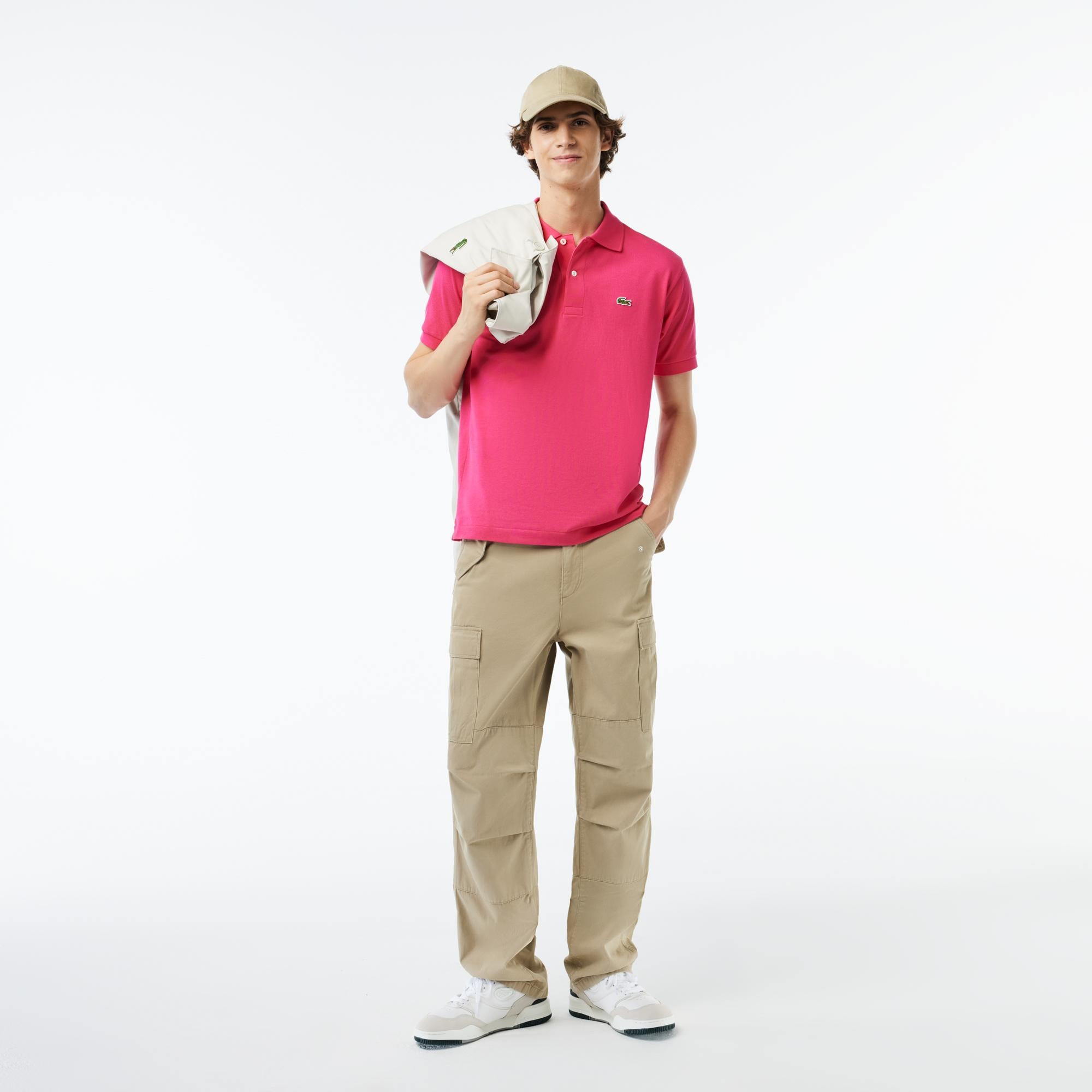L.12.12 Erkek Classic Fit Pembe Polo