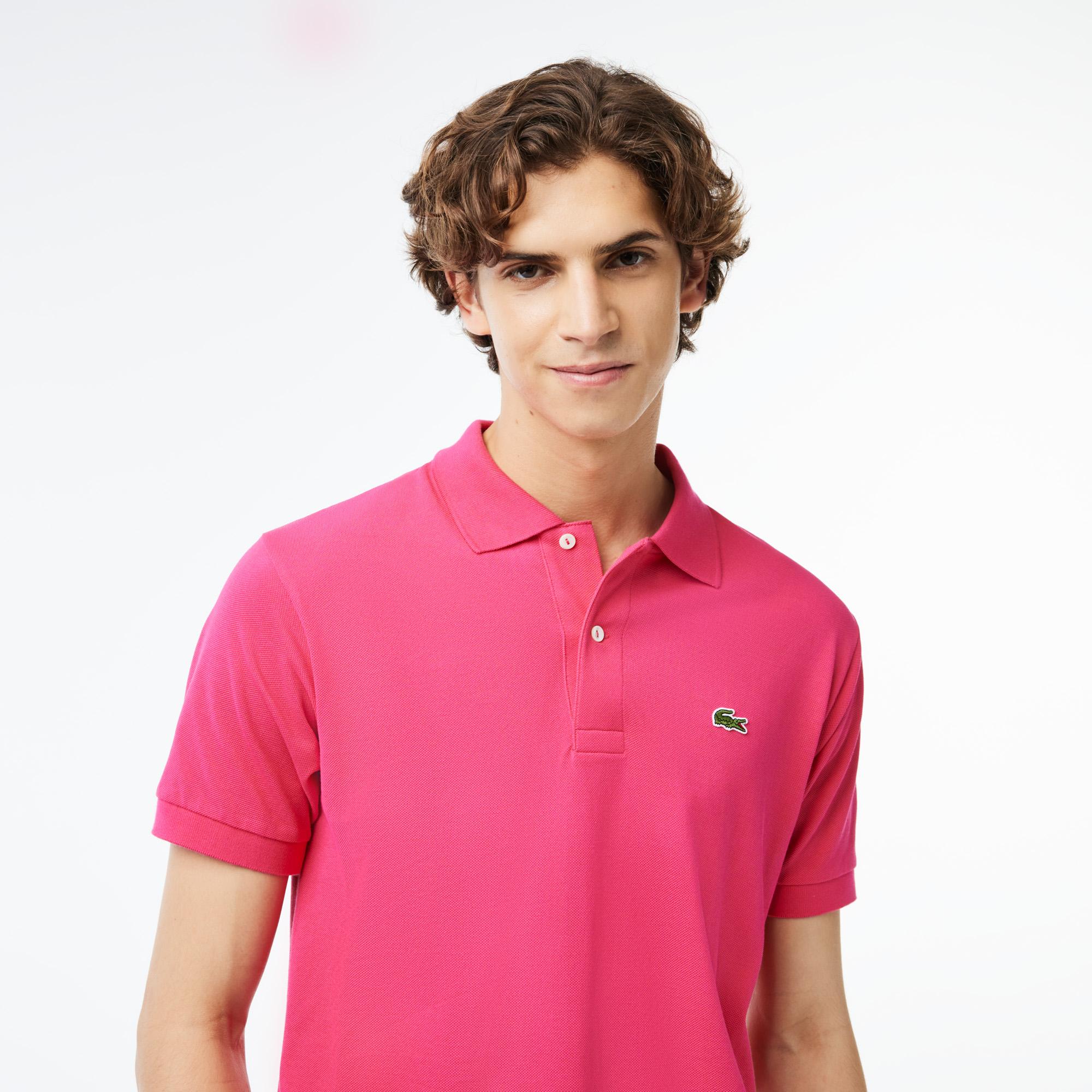 L.12.12 Erkek Classic Fit Pembe Polo