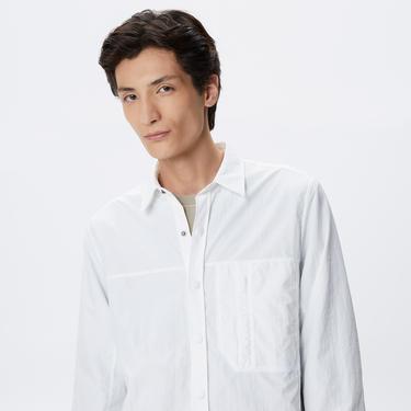  Erkek Relaxed Fit Baskılı Ekru Gömlek