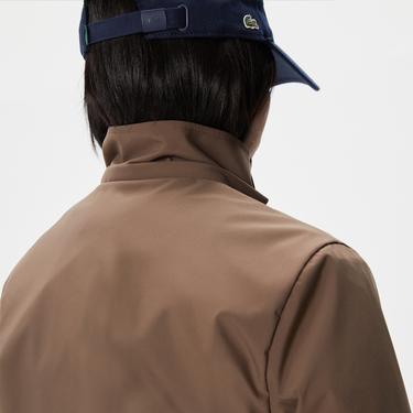  Kadın Kapüşonlu Kahverengi Mont