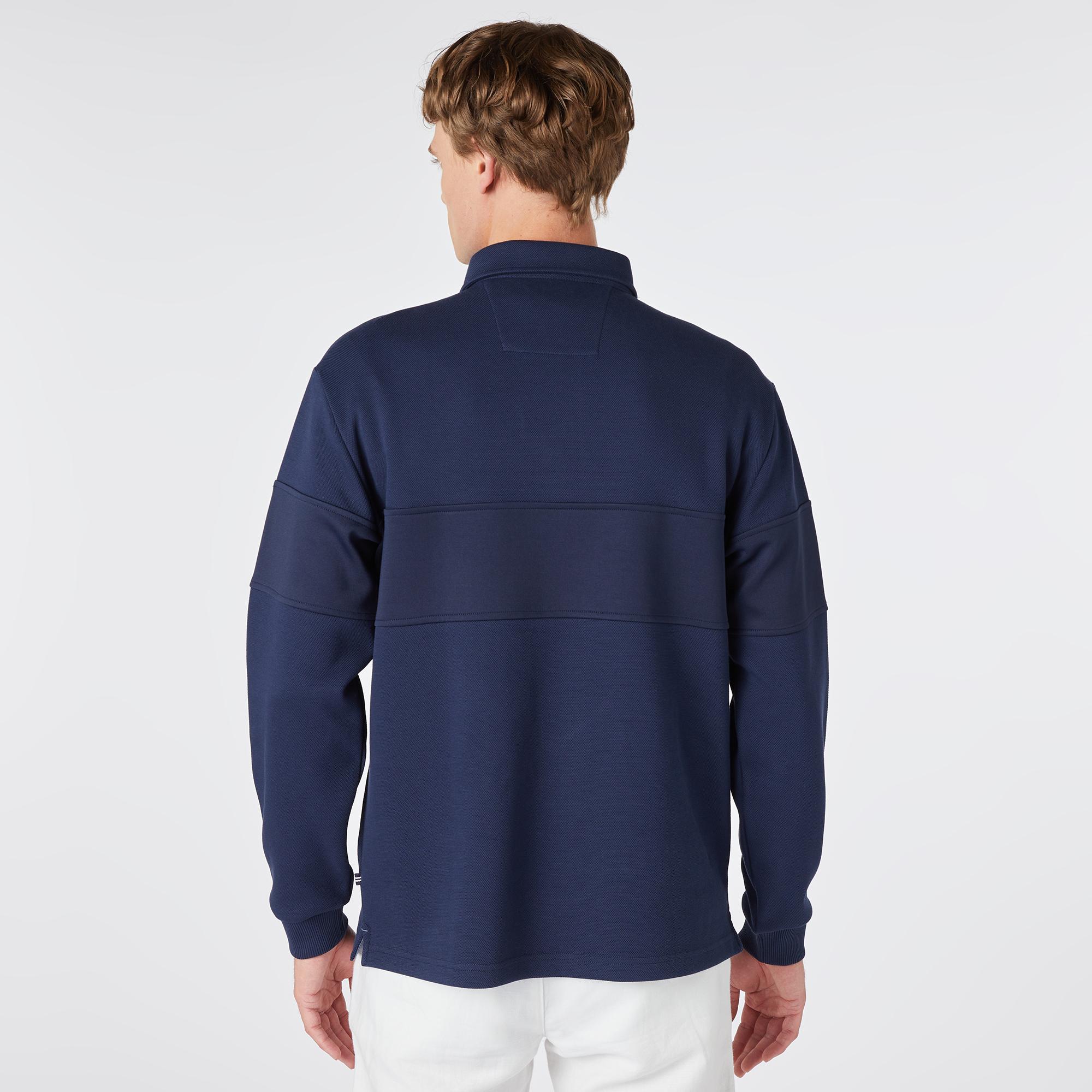 Nautica Erkek Lacivert Classic Fit Uzun Kollu Polo