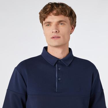  Nautica Erkek Lacivert Classic Fit Uzun Kollu Polo