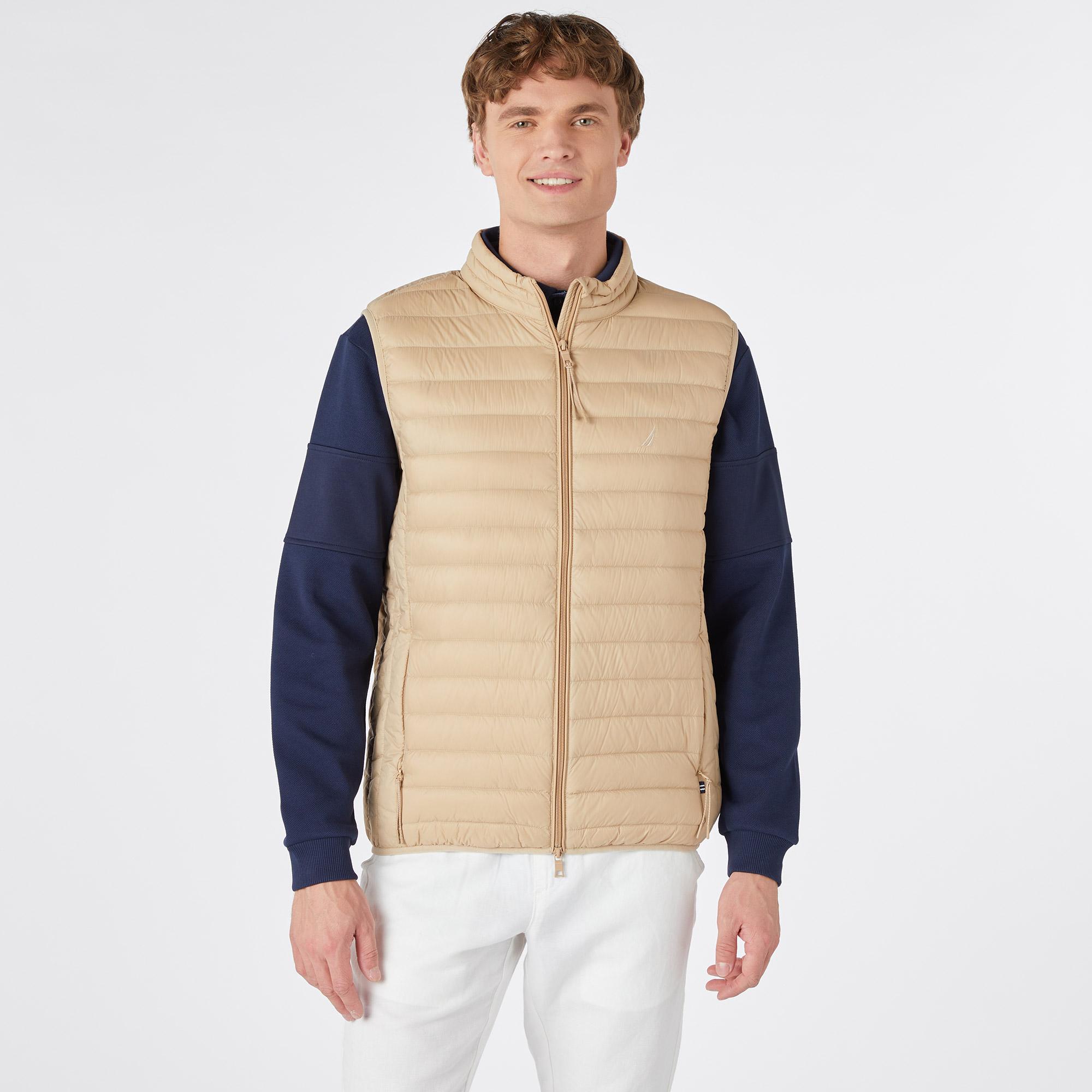 Nautica Erkek Bej Standart Fit Yelek